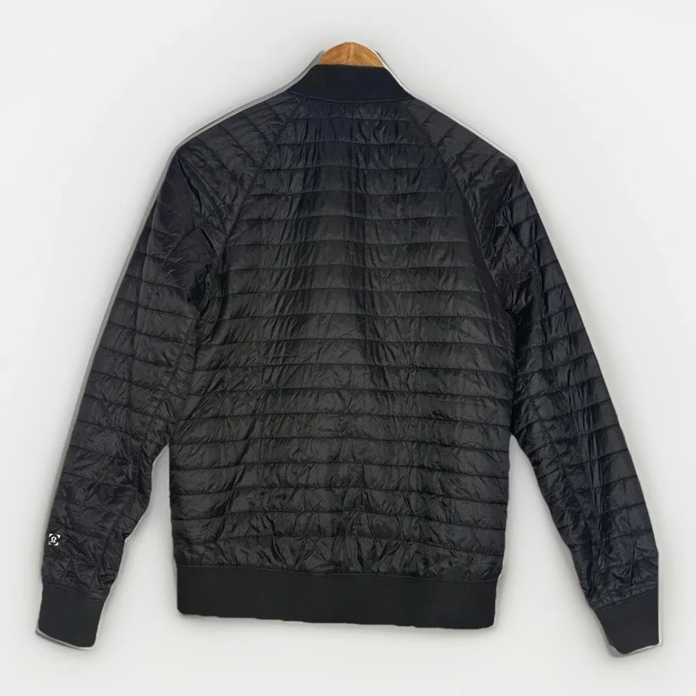 Lululemon Switch Over Bomber Jacket Black PrimaLoft Lightweight Quilted S Revers